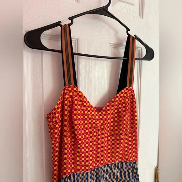 Maeve Anthropologie Women’s 6 Vivienne Maxi Midi Colorful Dress Sleeveless Boho - Picture 3 of 14